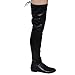 NATURE BREEZE FE52 Women's Drawstring Tie Up Low Flat Heel Dress Boots