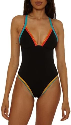 Seafolly Women's Active Deep V Plunge Maillot One Piece Swimsuit