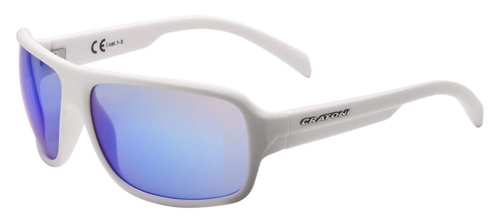 Cratoni C-ICE NXT Photochromic Cycling Glasses Sports Glasses Sunglasses 100% UV Protection White / Blue
