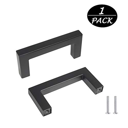 Probrico 5-Pack Black Cabinet Handles - 3.75 Inch Center Stainless Steel Drawer Pulls