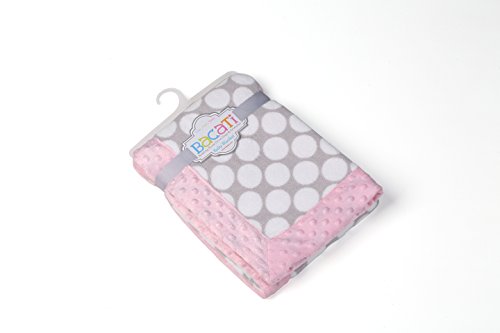 Bacati - Elephants Pink/grey Blanket2