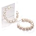 BVGA Hoop Earrings for Women Ivory Acrylic Pearl Hoop Earrings Lightweight Ear Drop Dangles (Ivory)