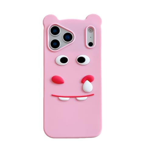 wifantien 3D Hippo Case,Cartoon Cute Kawaii Lovely Character Hippo Shape Kids Teens Girls Women Soft Silicone Case for iPhone 12 Pro Max/13 Pro Max 6.7 inch - Pink at Amazon
