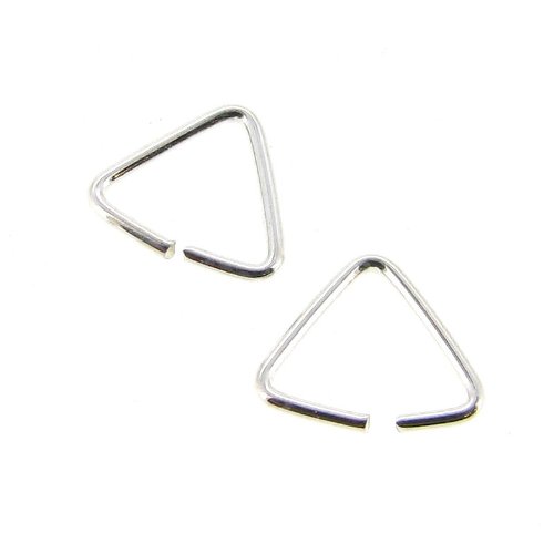 20 pcs .925 Sterling Silver Triangle Jump Rings Bail Pendant Connector 5.5mm/Findings/Bright