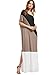 Verdusa Women's Summer Color Block Side Split Loose Maxi Long Dress Black-Grey L