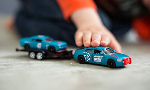 siku 2565, Dodge Charger mit Dodge Challenger SRT Racing, Himmelblau, Metall/Kunststoff, 1:55, Öffenbare Türen – Bild 7