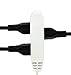 Uninex EC1612AUL Flat Angle Plug Extension Cord with 3-Outlet, 3-Prong, 12-Foot, 1-Pack
