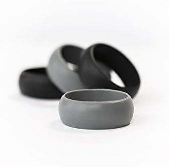 Silicone Wedding Ring for Men or Women,No Logos/Symbols Premium Brand,Safety &amp; Comfort,Work,Gym,Combat Sports,Military,Emergency Services, 2 Colors &amp; 5 Size Options