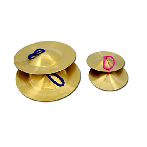difcuyg5Ozw 1Pair Brass Finger Cymbals Portable Musical Percussion Instrument Lightweight Easy Play Kids Toy Dancing Props - 9cm - Thumbnail 2