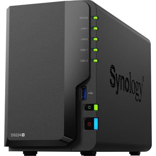 Synology DS224 2-Bay Diskstation NAS, Intel Celeron