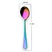 Rainbow color Soup Spoons, Stainless Steel Round Spoons, Set of 6 (Soup Spoon)…