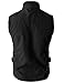 H2H Mens Pockets Jacket Outdoors Travels Sports Vest Tops Black US XL/Asia XXL (KMOV081)