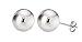 Sterling Silver Gold Rose Plated Round Ball Stud Earrings for Women Men Teen, 2mm-16mm