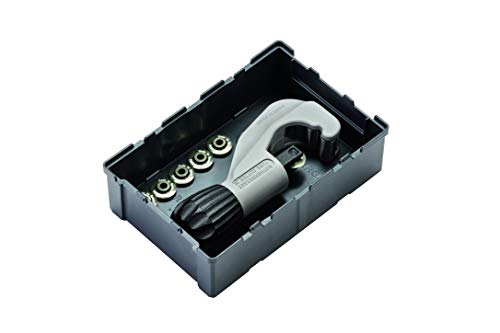 Rothenberger 1000002222 Tube Cutter 35 INOX + Cutting Wheels Cutter with Sunken Pipe Innenen Deburrer Replacement Cutting Wheel | Reusable Robox for Stainless Steel Tube Ø 6 - 35 mm, Grey