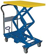Southworth Products A-350W Dandy Manual Scissor Lift Cart, Foot Pump, 770 lb. Capacity, 23.6" x 35.8" Platform