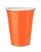 Double Walled Insulated Party Cups, 16-Ounce, Orange- 4 Pack