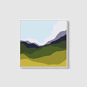 Framed Canvas Wall Art Natural Scenery Canvas Prints Home Artwork Decoration for Living Room,Bedroom - 16x16 inches