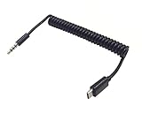 Wpeng Micro USB Male to 3.5mm 4 Pole Male Car AUX Audio Coiled Spiral Cable(Micro to 3.5mm)