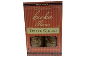 TJ'S Trader Joe's Triple Ginger Cookie Thins (Pack of 3)
