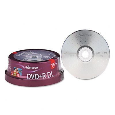 Memorex 05835 Dual Layer DVD+R Disc, 5/Pack. Memorex (05835) Double Layer Recordable DVD+R Discs, 8x recording speed, 8.5GB, 5/pack Memorex 05835