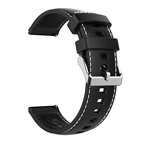 Gear S2 Classic Bands, Gear Sport Band Silicone Strap Quick, Black