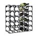 Stackable Modular Wine Rack - 50 Bottle Set (50 modules, no top plates), Silver - Store up to 50 Wine Bottles. Great for organizing and creating storage space. by Stakrax