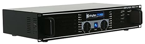 Skytec SPL 2000mp3 amplificador con LEDs azules EQ negro