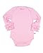 RuffleButts® Baby/Toddler Girls Pink Ruffled Long Sleeve Layering Bodysuit - 6-12m