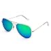 MT MIT Classic Aviator Polarized Mirrored Lens Sunglasses for Men Women 100% UV Protection(Green)