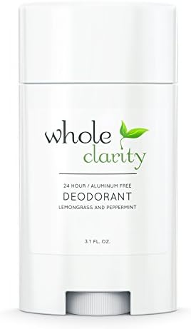 Aluminum Free Natural Organic Deodorant [Lemongrass Peppermint] for Men &amp; Women - Vegan &amp; Cruelty Free - High Performance - Hand Made in USA - 3.1 Oz