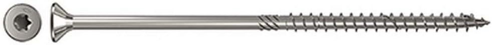 fischer Power-Fast FPF-ST 8.0 x 140 A2P Chipboard Screws with Partial Thread and Countersunk Head for Fixing Structural Components in Wood Stainless Steel