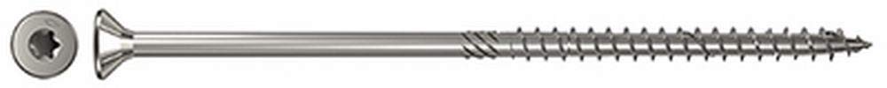 fischer Power-Fast FPF-ST 8.0 x 140 A2P Chipboard Screws with Partial Thread and Countersunk Head for Fixing Structural Components in Wood, Stainless Steel - Pack of 50 - Item No. 657517