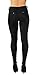 5StarsLine Women's Jean Look Jeggings Tights Slim Fit Pull Up Pants Solid Colors Full Length and Capri Casual Leggings (L USA 10-12, 5S01-L-BLK)