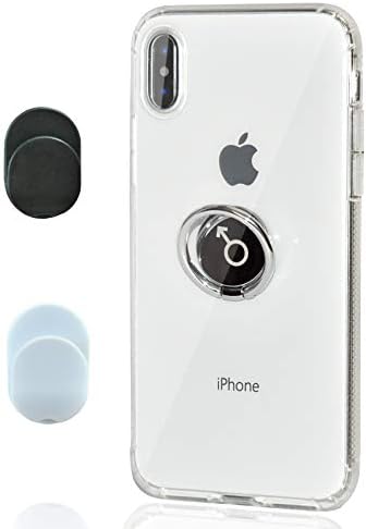 iPhone Xs Case,iPhone X Case, Chitri [Dust-Proof] with Ring Grip Stand 360 Rotating Ring Holder Kickstand [Support Magnetic Car Mount] Slim Clear Back Soft TPU Cover for Apple iPhone Xs/iPhone X
