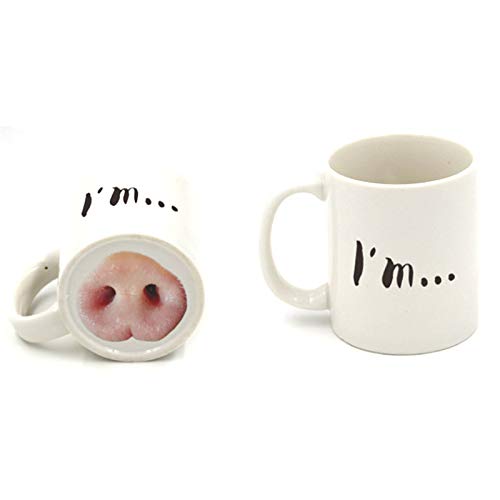 Mugs - Creative Ceramic Mug Cute Coffee Cup Dog And Pig Nose Mugs Tea Cups Drinkware Drink Holder With Box - Food Scoop Cute Coffee Rack Family Cartoon Porcelain Sugar Cactus Memo Souvenir Pe
