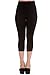 Hell Bunny Tina 50s Vintage Retro Style Capri Trousers 3/4 Length Pedal Pushers - Black (L)