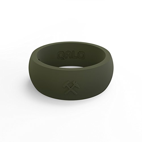 QALO Men's Sage Green Classic Quality Q2X Silicone Ring Size 16