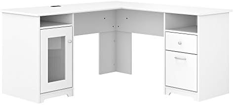 Bush Furniture Cabot L Shaped Computer Desk In Harvest Cherry ...