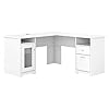 Bush Furniture Cabot 60W L Shaped Computer Desk in White 31F7BdaV1KL
