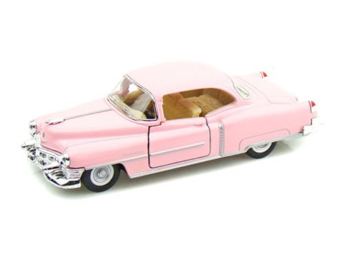 1:43 1953 CADILLAC SERIES 62 COUPE DIECAST CAR PINK COLOR KT5339D BY KINSMART (NO RETAIL BOX)