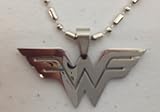 Main Street 24/7 DC Comics Wonder Woman Logo Stainless Steel Pendant w/ 26