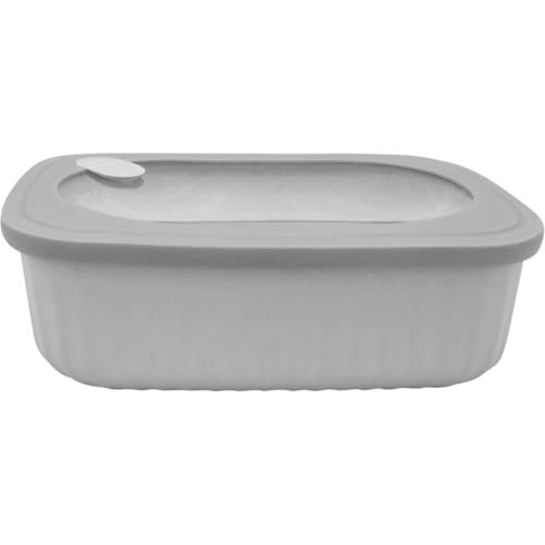 NERTHUS FIH 1551 - Récipient hermétique avec valve | Passe au micro-ondes, au lave-vaisselle et au congélateur | Plastique sans BPA | Conservation des aliments frais | Empilable