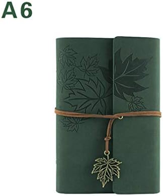 ZHANGYUFAN A6 A7 Diary Retro Creative Leather Book Business Maple Leaf Travel Notebook Stationery Notebook Hardcover Executive Classic