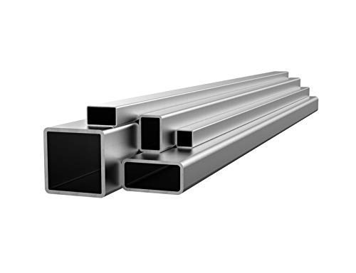 K I Metals Mild Steel Box Section - 2000MM Length (2M) x 60MM Width x 60MM Height x 3MM Wall Thickness, Mild Steel Durable Square Steel Tubes for Constructions, Residential & DIY Projects