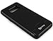 Samsung Galaxy S8 Case, Bastex Hybrid Slim Fit Black Rubber Silicone Cover Hard Plastic Black Brushed Metal Design Kickstand Case with Hidden Credit Card Slot for Samsung Galaxy S8 G950