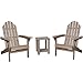 Northern Tool and Equipment Wooden Adirondack Chairs with Table - 3-Pc. Combo
