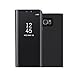 Galaxy Note 5 Case,Shinetop Smart Clear View Window Electroplate Plating Stand PC Mirror Flip Folio Case Cover Ultra Slim Thin Full Body Protective Case for Samsung Galaxy Note 5 with Kickstand-Black