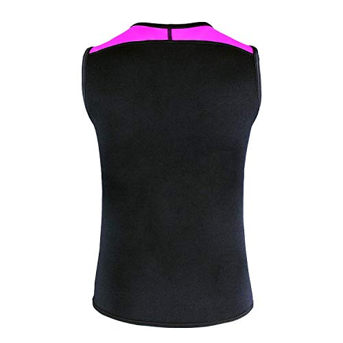 EYCE Women's Wetsuits Top Premium Neoprene 3mm Zipper Diving Sailing Snorkeling Kayaking Vest (Purple, Medium)