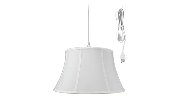 Plug In Pendant Light By Home Concept Hanging Swag Lamp White