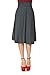 Dani's Choice Stretch High Waist A-line Flared Long Skirt (XL, Gray)